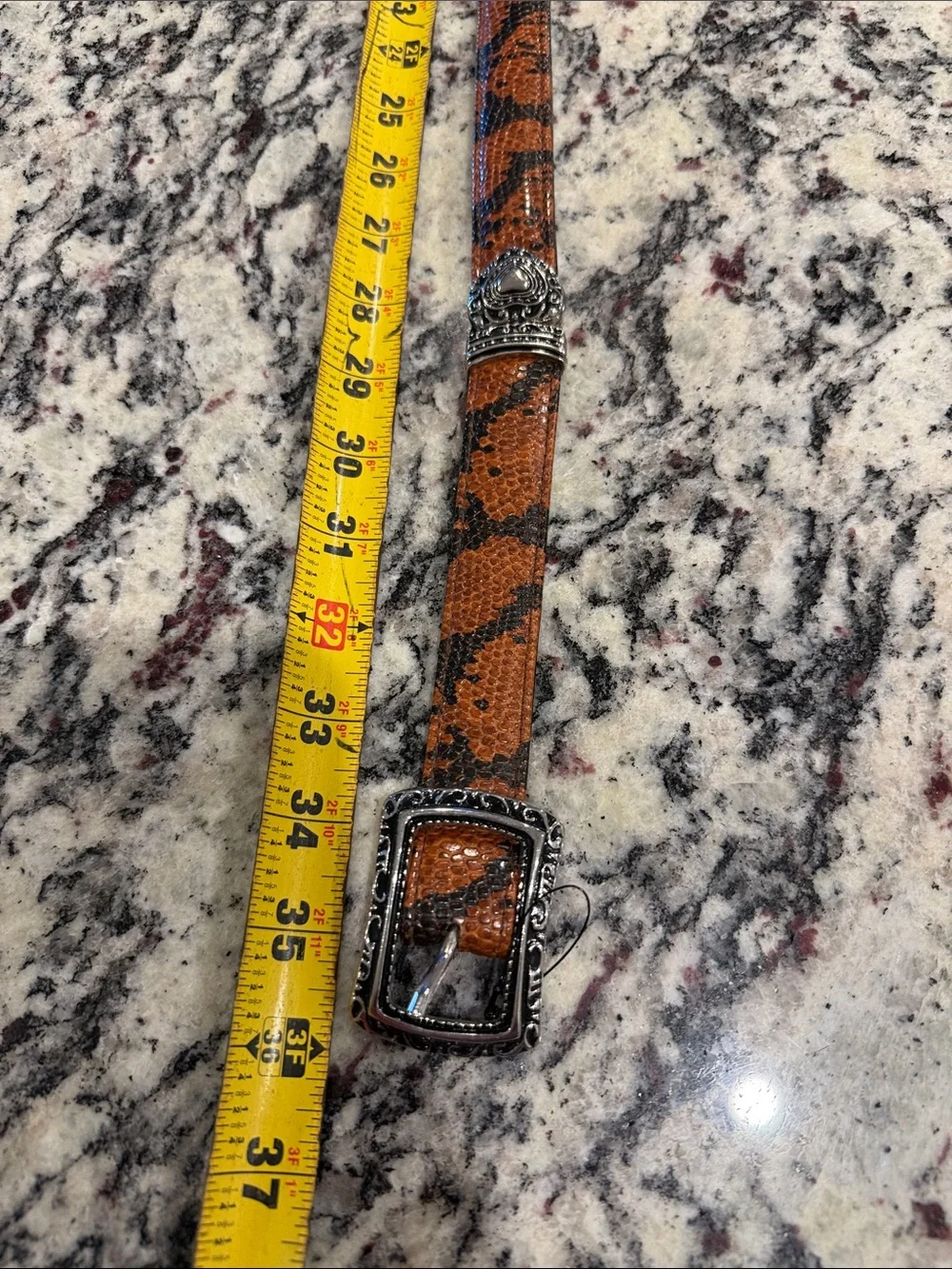Brighton Brown and Black Kids Belt with Decorative Silver Buckle